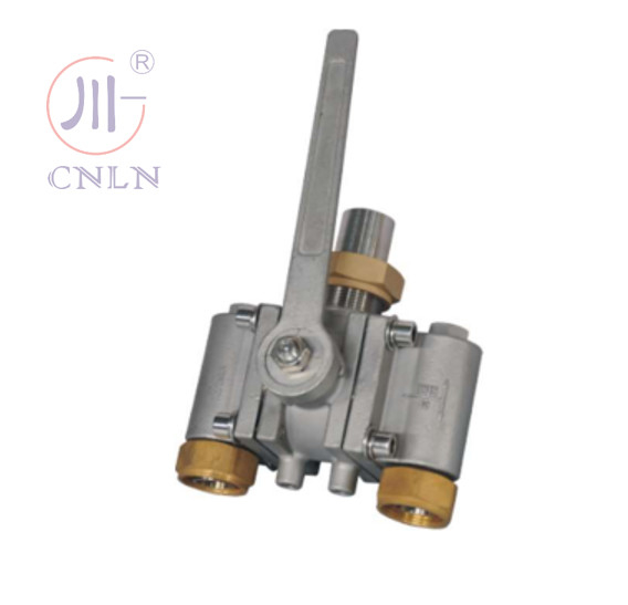 دریچه ی 3 راه فلز ضد زنگ DN25 برای LNG/LOX/LN2/LAR/LCO2 گاز مایع/خزان/کانتینر