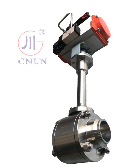 DN50 دریچه توپ پنوماتیک کریوجنیک فولاد ضد زنگ برای پمپ های کریوجنیک برای LNG/LOX/LN2/LAR/LCO2