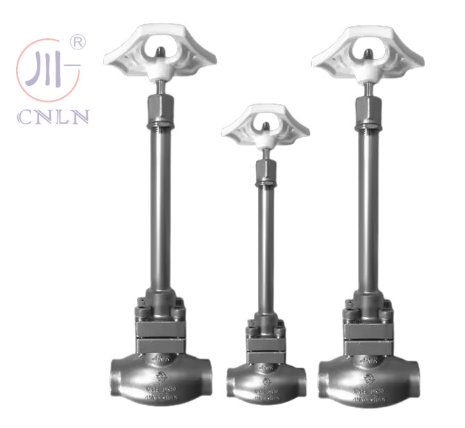 SS304/316 دریچه کروژنیک گلوب (Cryogenic Globe Valve) نوع ساقه بلند D ((DN10-100mm) برای LNG/LOX/LN2