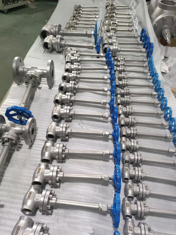 شیر کروی برودتی SS304 DN10-DN100 -196°C تا +80°C LOX LIN LNG LAR